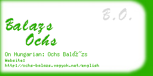 balazs ochs business card